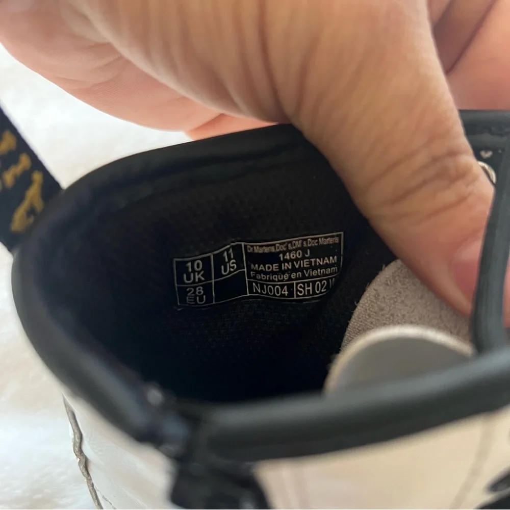 Dr. Martens 1460 8-Eye Boots in White - Picture 5 of 8